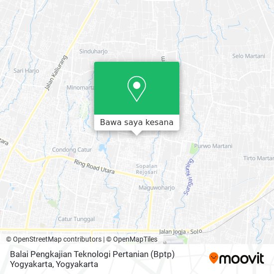 Peta Balai Pengkajian Teknologi Pertanian (Bptp) Yogyakarta