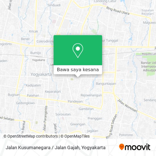 Peta Jalan Kusumanegara / Jalan Gajah