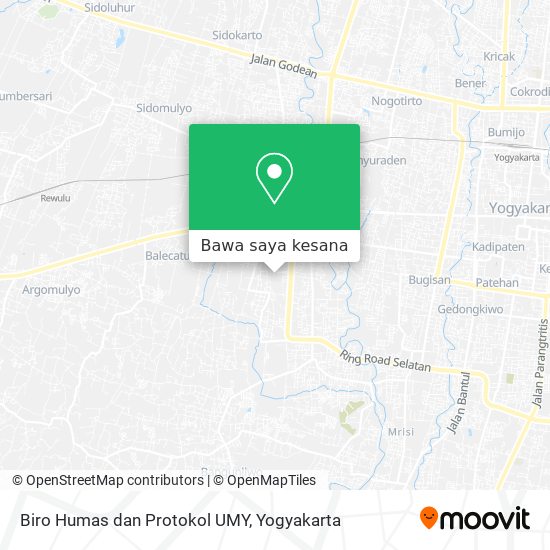 Peta Biro Humas dan Protokol UMY