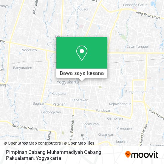 Peta Pimpinan Cabang Muhammadiyah Cabang Pakualaman