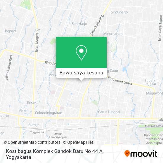 Peta Kost bagus Komplek Gandok Baru No 44 A