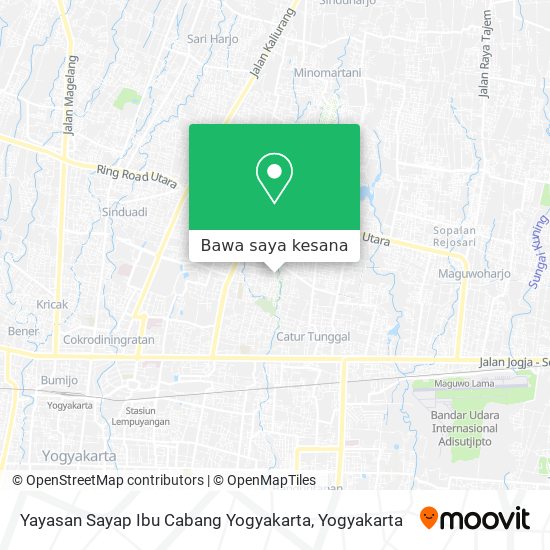 Peta Yayasan Sayap Ibu Cabang Yogyakarta