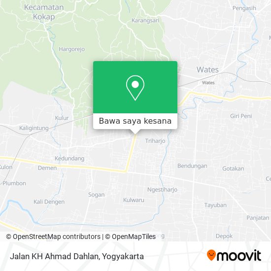 Peta Jalan KH Ahmad Dahlan