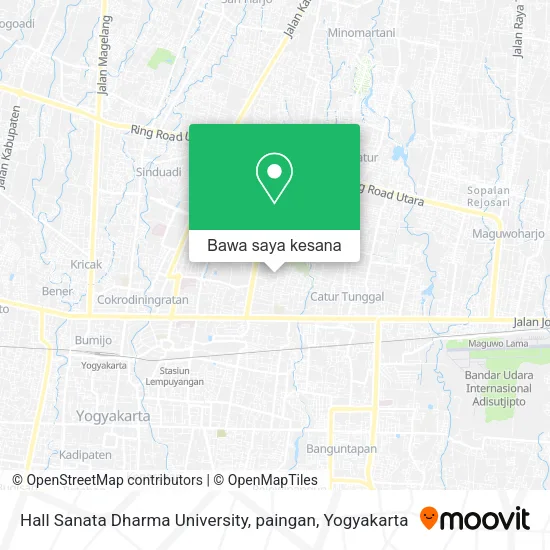 Peta Hall Sanata Dharma University, paingan