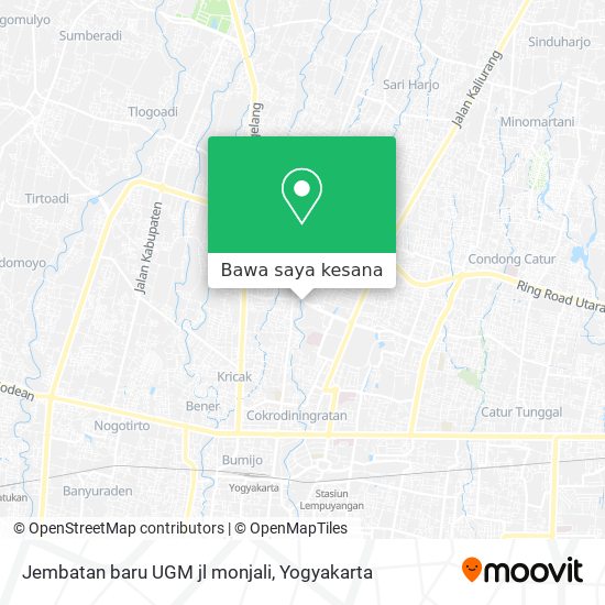 Peta Jembatan baru UGM jl monjali