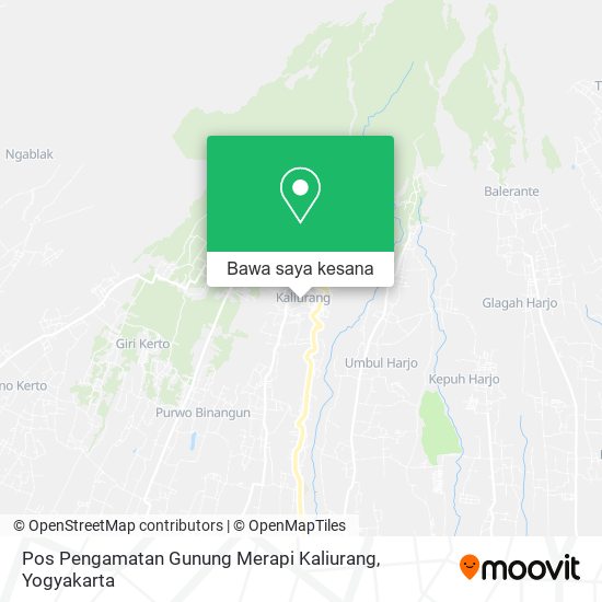 Peta Pos Pengamatan Gunung Merapi Kaliurang