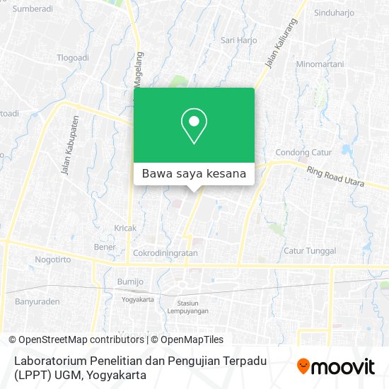 Peta Laboratorium Penelitian dan Pengujian Terpadu (LPPT) UGM