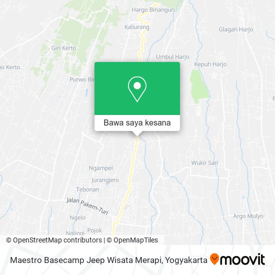Peta Maestro Basecamp Jeep Wisata Merapi