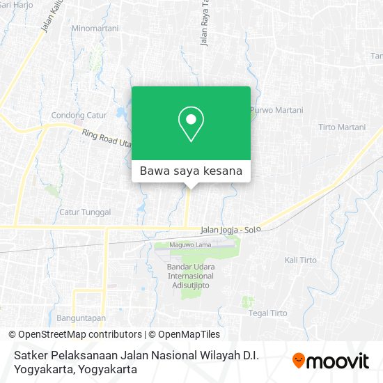 Peta Satker Pelaksanaan Jalan Nasional Wilayah D.I. Yogyakarta