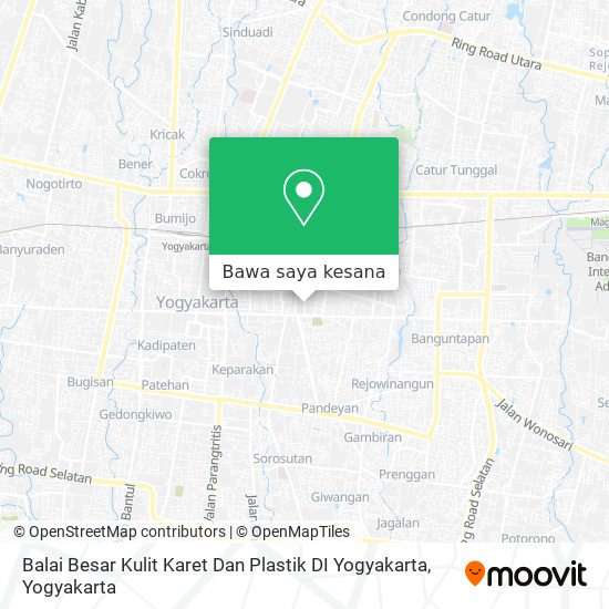 Peta Balai Besar Kulit Karet Dan Plastik DI Yogyakarta