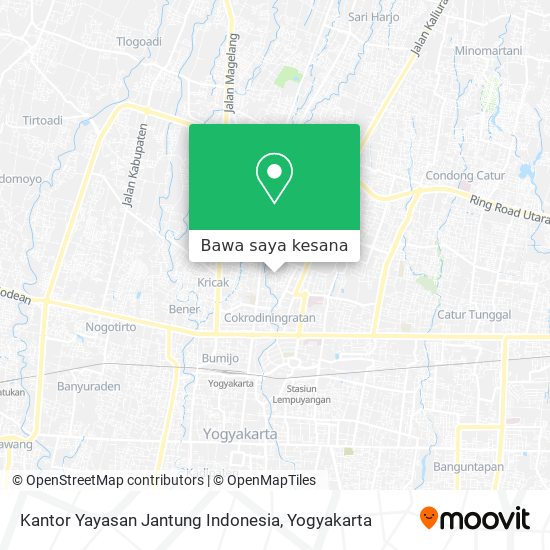 Peta Kantor Yayasan Jantung Indonesia