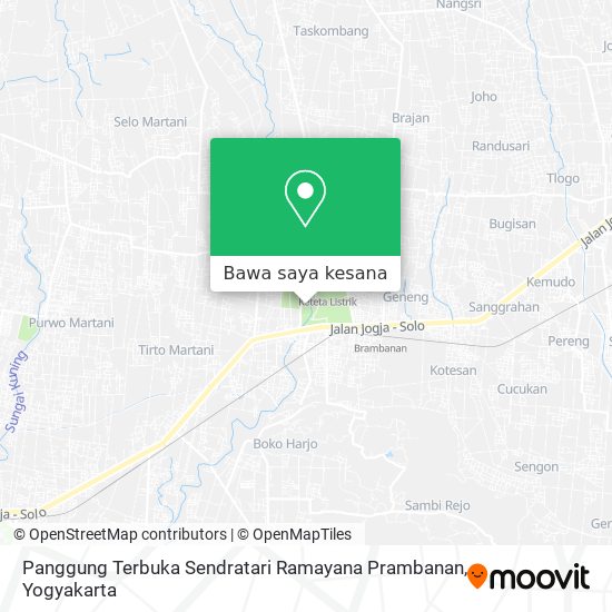 Peta Panggung Terbuka Sendratari Ramayana Prambanan