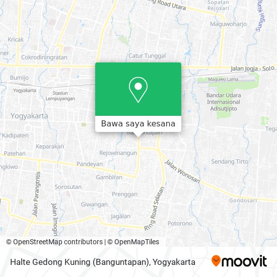 Peta Halte Gedong Kuning (Banguntapan)