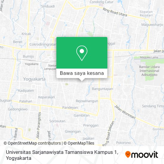 Peta Universitas Sarjanawiyata Tamansiswa Kampus 1