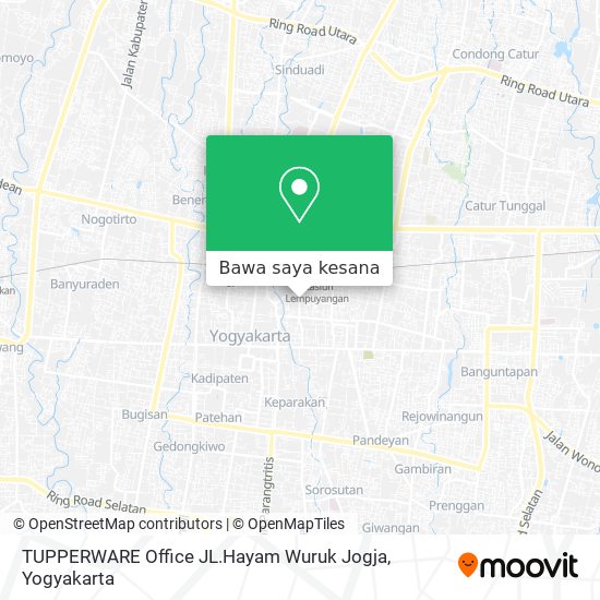 Peta TUPPERWARE Office JL.Hayam Wuruk Jogja