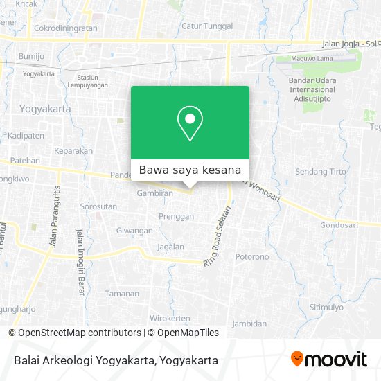 Peta Balai Arkeologi Yogyakarta