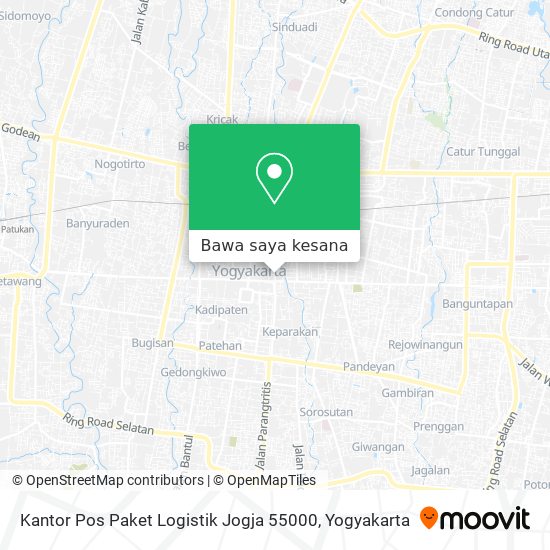 Peta Kantor Pos Paket Logistik Jogja 55000