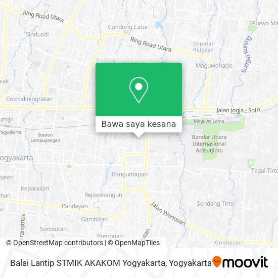 Peta Balai Lantip STMIK AKAKOM Yogyakarta