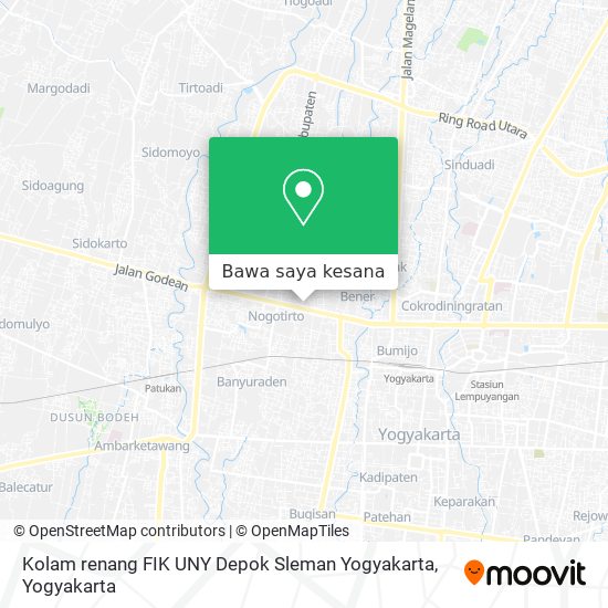 Peta Kolam renang FIK UNY Depok Sleman Yogyakarta