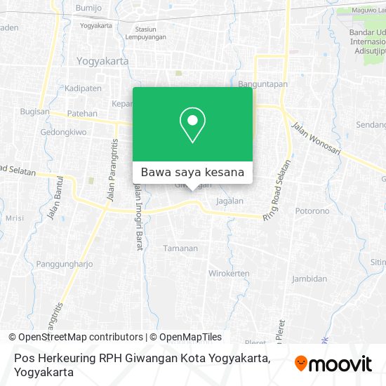 Peta Pos Herkeuring RPH Giwangan Kota Yogyakarta