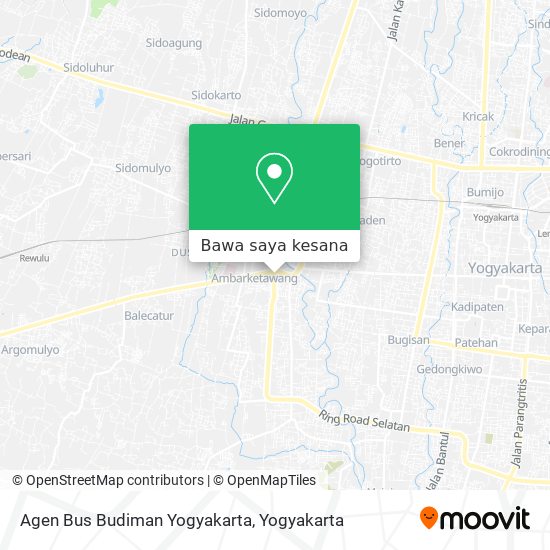 Peta Agen Bus Budiman Yogyakarta