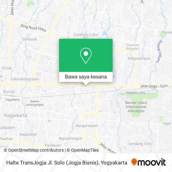 Peta Halte TransJogja Jl. Solo (Jogja Bisnis)