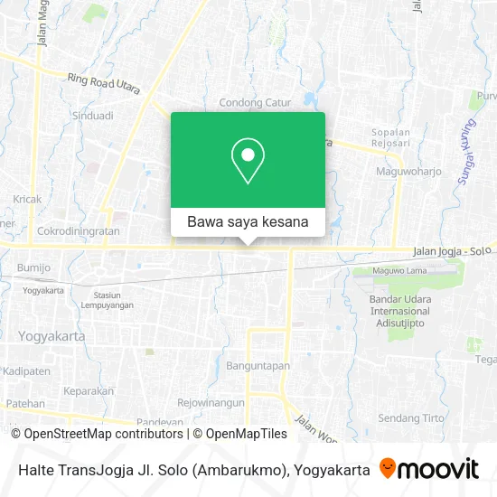 Peta Halte TransJogja Jl. Solo (Ambarukmo)