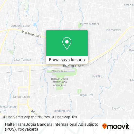 Peta Halte TransJogja Bandara Internasional Adisutjipto (POS)