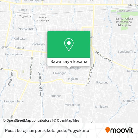 Peta Pusat kerajinan perak kota gede