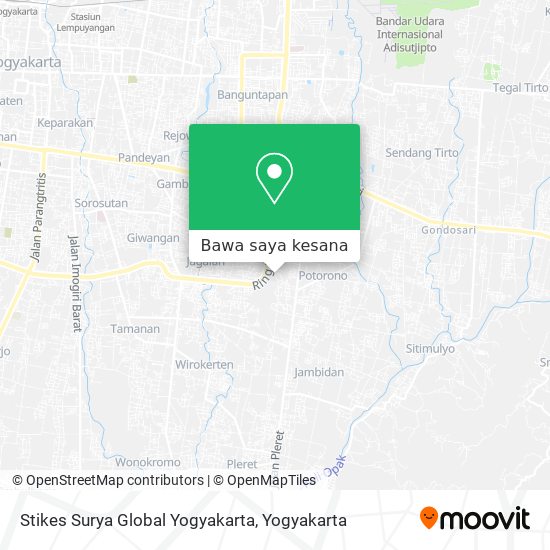 Peta Stikes Surya Global Yogyakarta