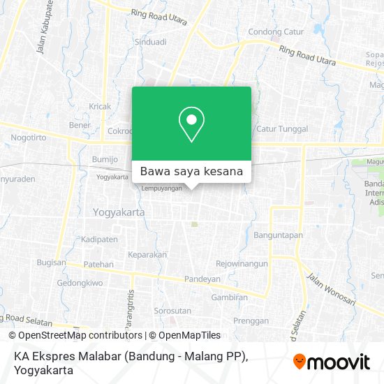 Peta KA Ekspres Malabar (Bandung - Malang PP)