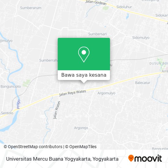 Peta Universitas Mercu Buana Yogyakarta