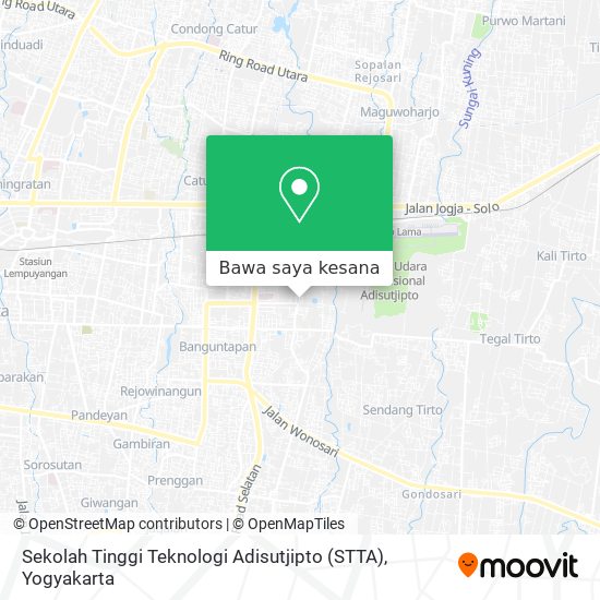 Peta Sekolah Tinggi Teknologi Adisutjipto (STTA)