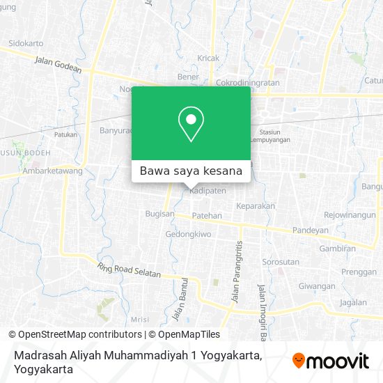 Peta Madrasah Aliyah Muhammadiyah 1 Yogyakarta