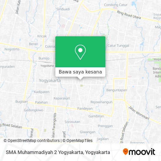 Peta SMA Muhammadiyah 2 Yogyakarta
