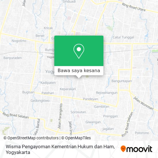 Peta Wisma Pengayoman Kementrian Hukum dan Ham