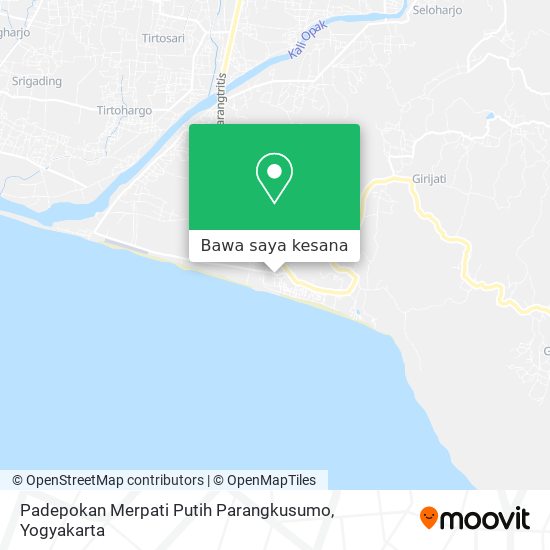 Peta Padepokan Merpati Putih Parangkusumo