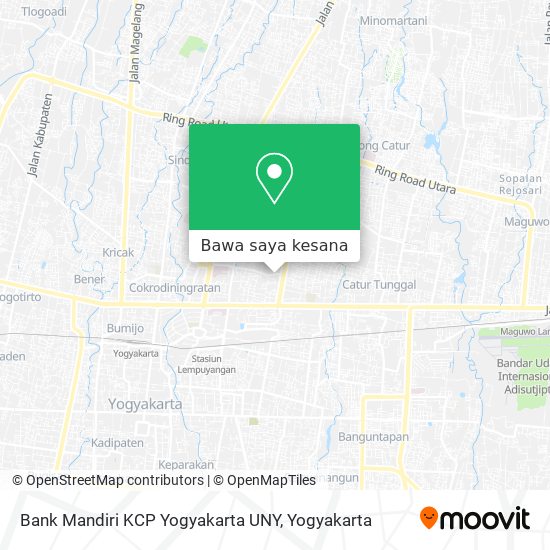 Peta Bank Mandiri KCP Yogyakarta UNY