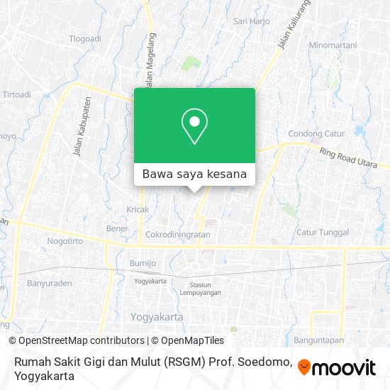 Peta Rumah Sakit Gigi dan Mulut (RSGM) Prof. Soedomo