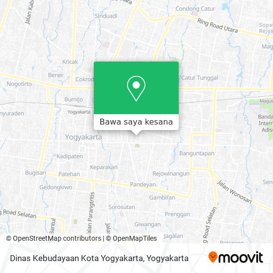 Peta Dinas Kebudayaan Kota Yogyakarta
