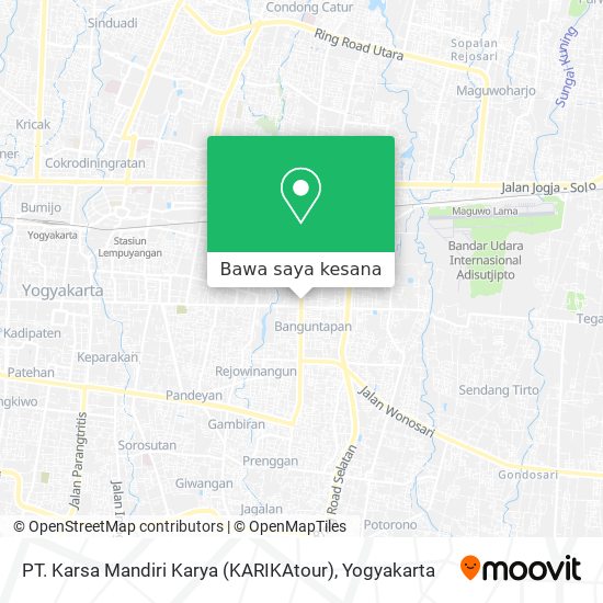 Peta PT. Karsa Mandiri Karya (KARIKAtour)
