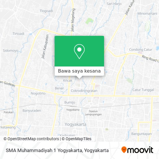 Peta SMA Muhammadiyah 1 Yogyakarta