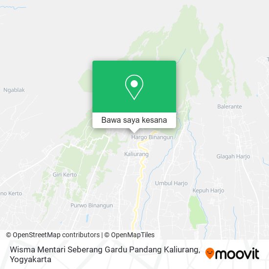 Peta Wisma Mentari Seberang Gardu Pandang Kaliurang