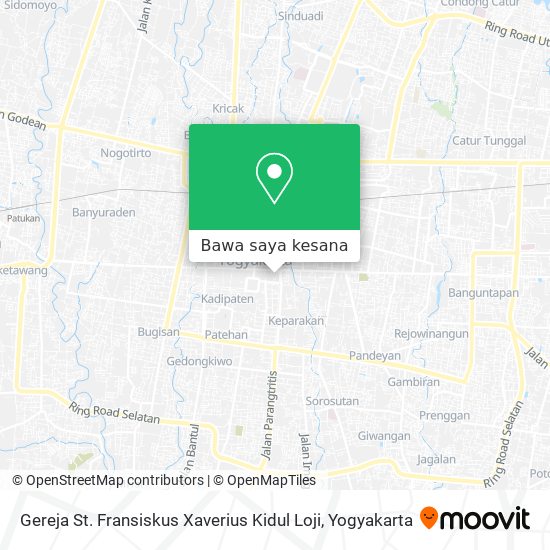 Peta Gereja St. Fransiskus Xaverius Kidul Loji