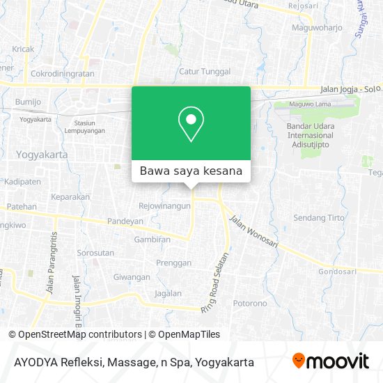 Peta AYODYA Refleksi, Massage, n Spa