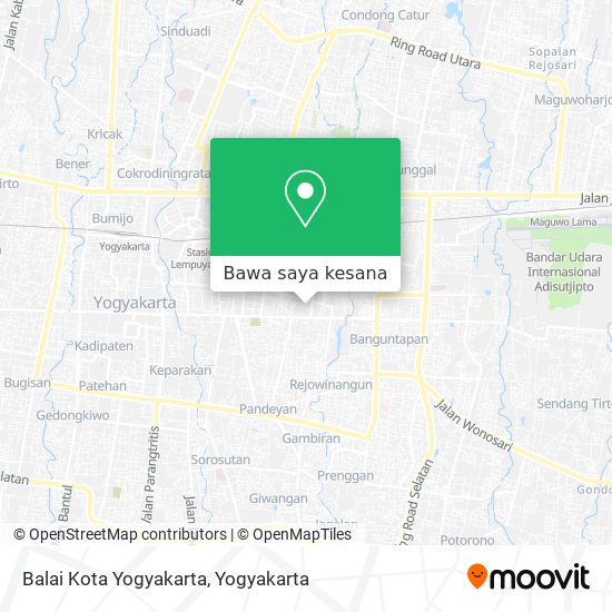 Peta Balai Kota Yogyakarta