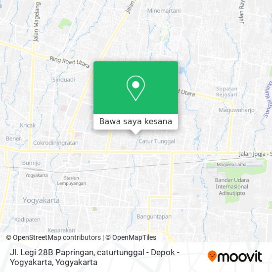 Peta Jl. Legi 28B Papringan, caturtunggal - Depok - Yogyakarta