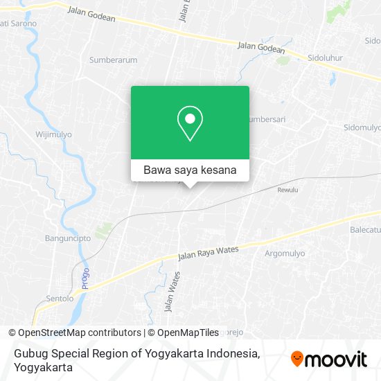 Peta Gubug Special Region of Yogyakarta Indonesia