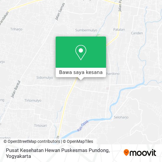 Peta Pusat Kesehatan Hewan Puskesmas Pundong