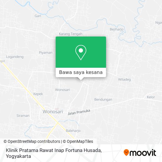 Peta Klinik Pratama Rawat Inap Fortuna Husada